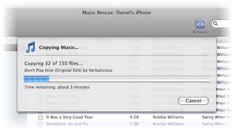 Music Rescue copying Music Rescue copying